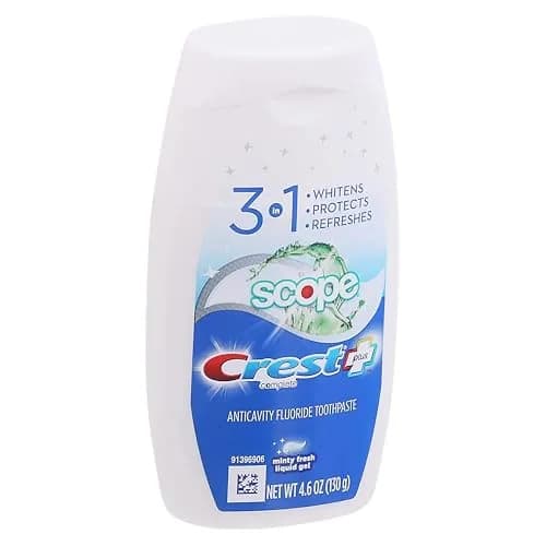 Crest Complete Tartar Control Whitening Toothpaste with Scope Mint Fresh Flavor 130g (4.6 oz) | Fluoride Cavity Protection thumbnail 2