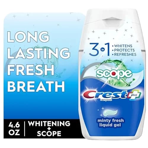 Crest Complete Tartar Control Whitening Toothpaste with Scope Mint Fresh Flavor 130g (4.6 oz) | Fluoride Cavity Protection thumbnail 4