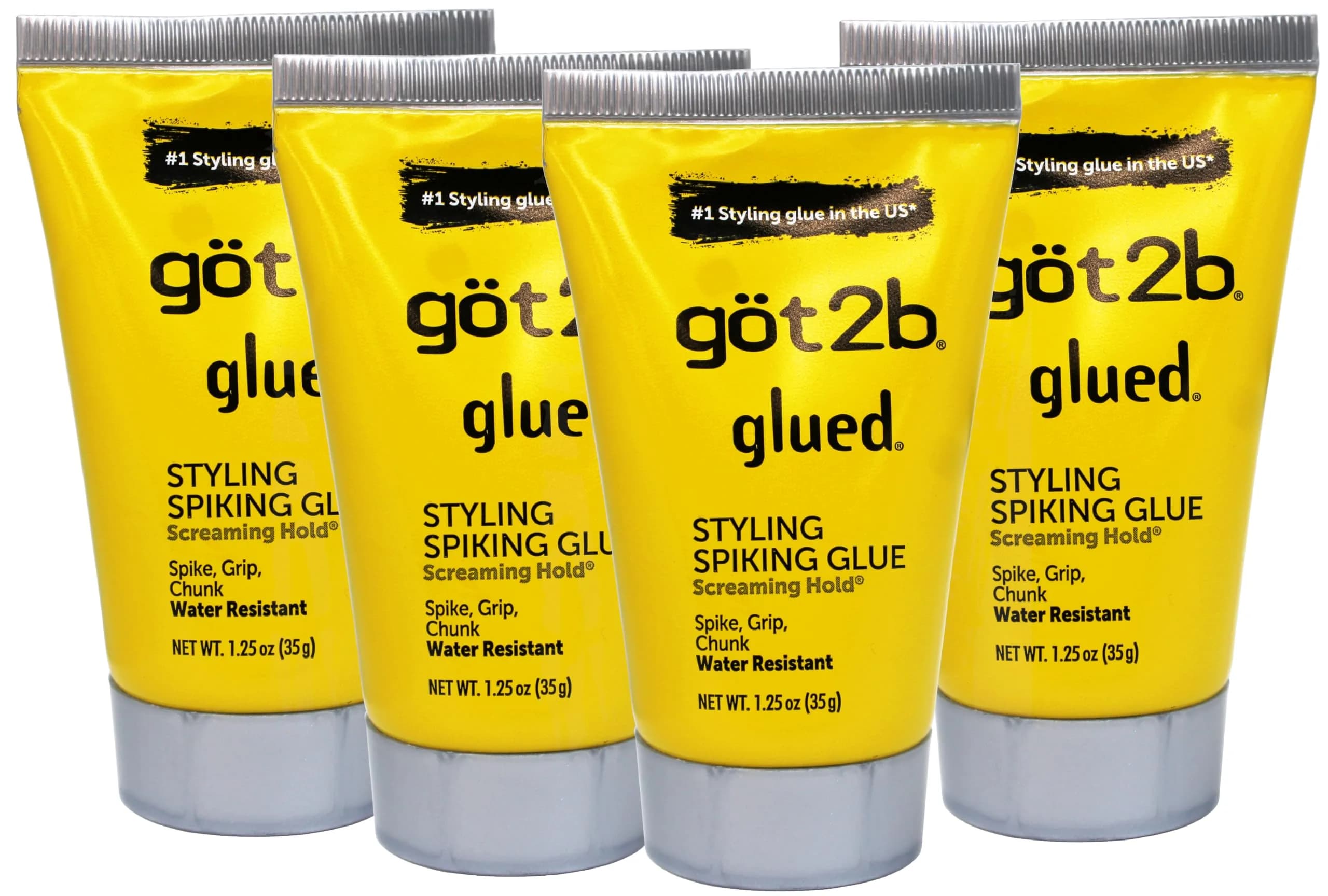 Got2B Glued Styling Spiking Glue 1.25 oz (Pack of 4) | Ultra-Strong Hold for Spiky Styles