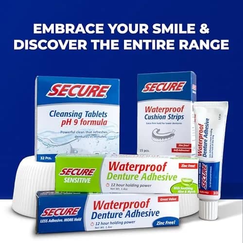 Secure Denture Cleaning Tablets, 128 Tablets | pH 9 Formula for Deep Disinfection thumbnail 7