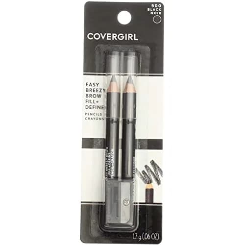 COVERGIRL Professional Brow & Eye Makers Eyeliner Pencil, Midnight Black 500, 1.8g (Pack of 10) | Twin Pencils for Brows & Eyes thumbnail 1