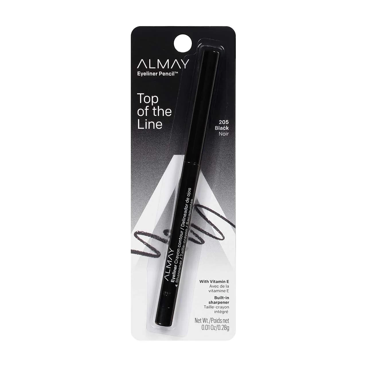 Almay Black Eyeliner Pencil 0.01 oz (6-Pack) | Hypoallergenic & Water-Resistant for Sensitive Eyes - view 3