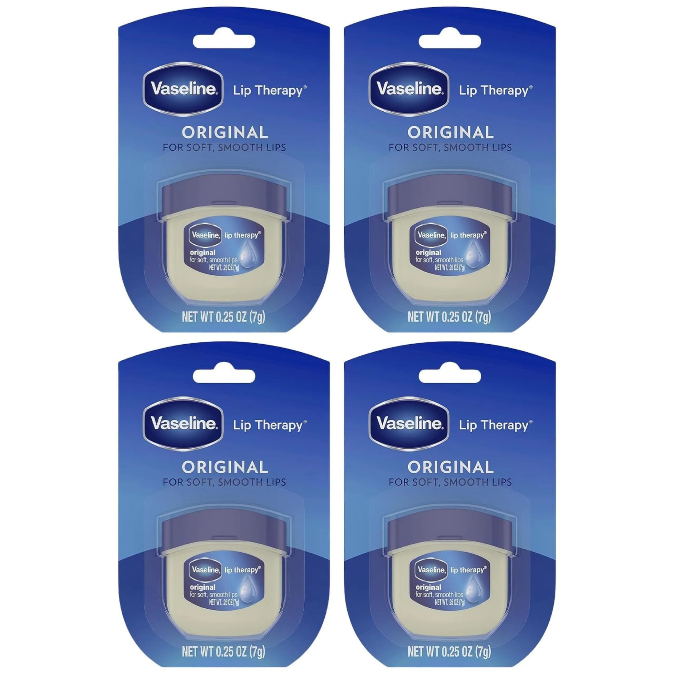 Vaseline Lip Therapy Original Mini 0.25 Ounce (Pack of 4) | Pocket-Sized Healing for Dry Lips - main product image