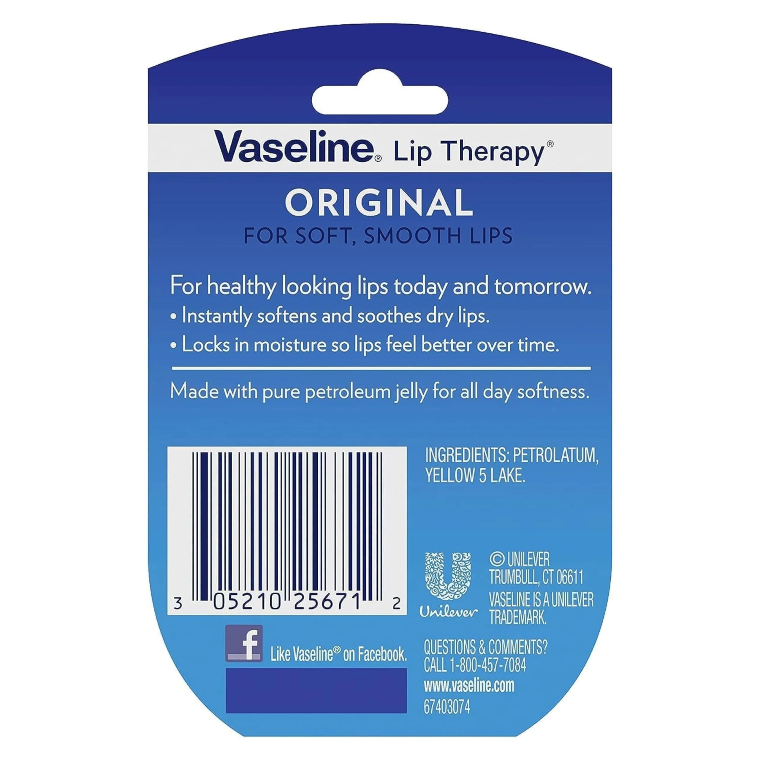 Vaseline Lip Therapy Original Mini 0.25 Ounce (Pack of 4) | Pocket-Sized Healing for Dry Lips - view 3