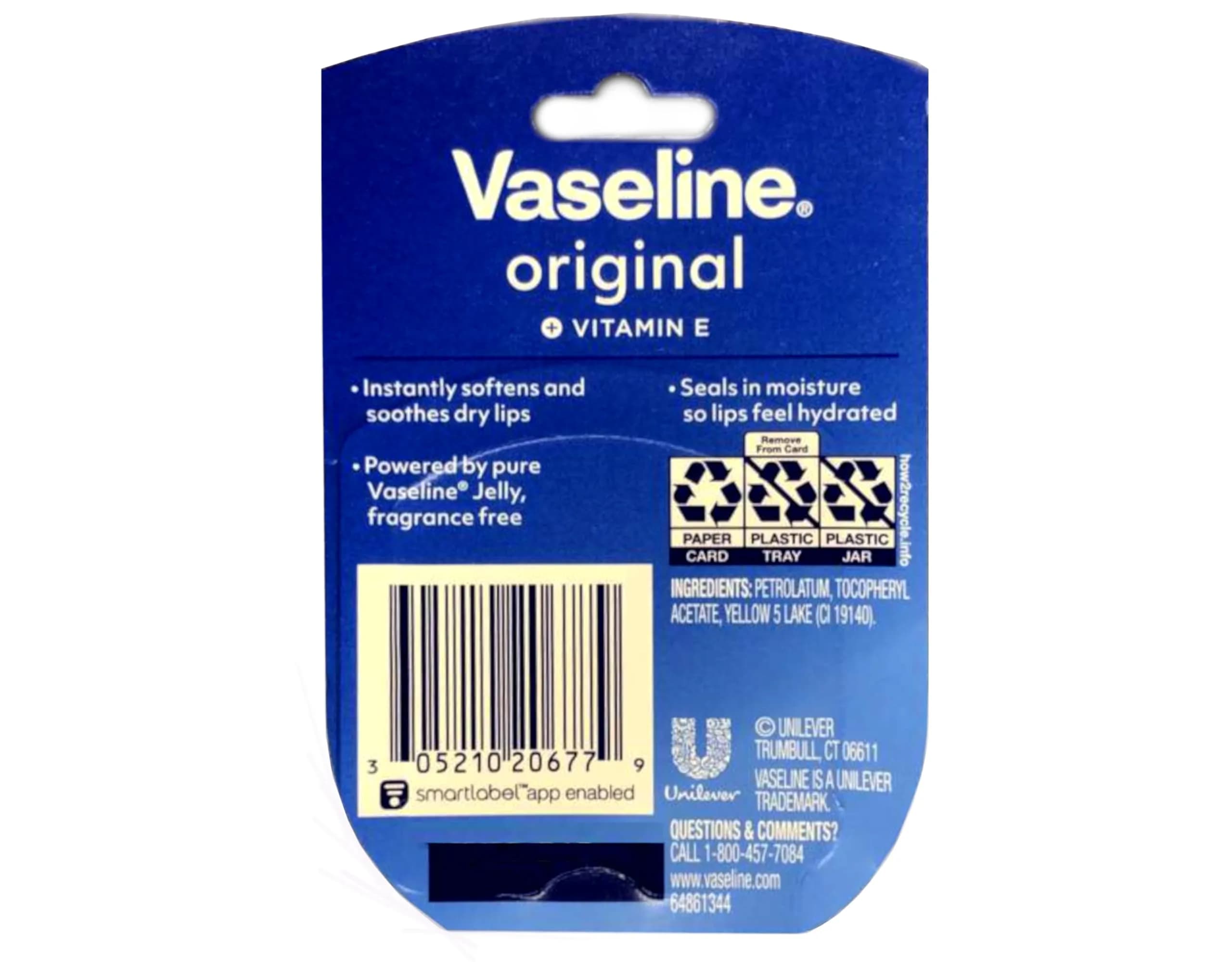 Vaseline Lip Therapy Original Mini 7g (0.25 Oz) Pack of 7 | Locks in Moisture for Soft, Smooth Lips - view 2