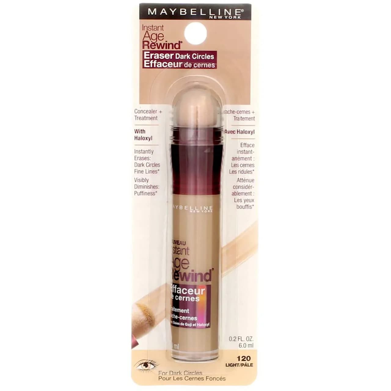 Maybelline Instant Age Rewind Eraser Foundation Light 0.20 Fl Oz (Pack of 6) SPF 20 - main product image