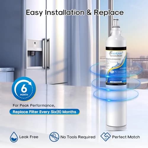 EXCELPURE Water Filter Replacement for LG LT600P 3-Pack | NSF Certified, 99.99% Sediment & Turbidity Filtration thumbnail 6