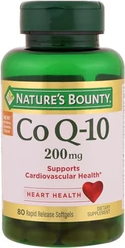 Nature's Bounty Co Q-10 200 mg Rapid Release Softgels | Supports Cardiovascular Health (80 Count Pack of 8) thumbnail 1