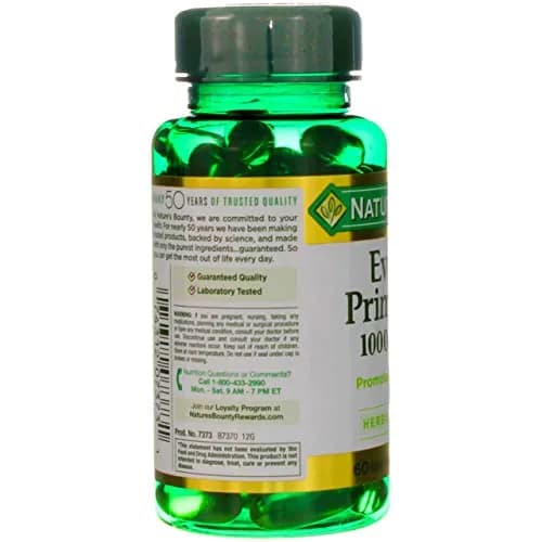 Nature's Bounty Primrose Oil 1000mg Herbal Supplement 60 Softgels (720 Count) | Promotes Women's Health thumbnail 2