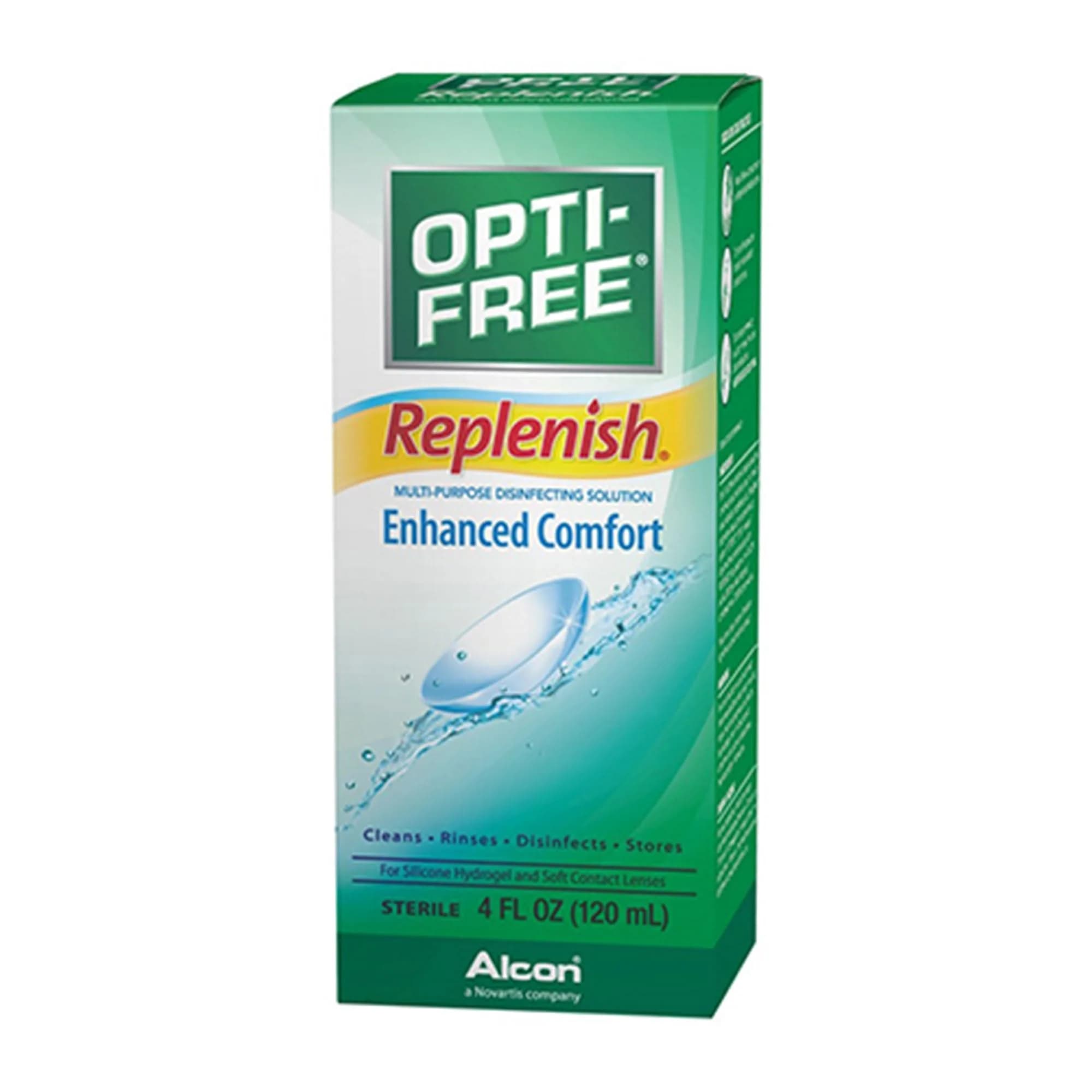 Opti-Free Replenish 4 Fl Oz Contact Lens Solution for Soft & Silicone Hydrogels | USA Import