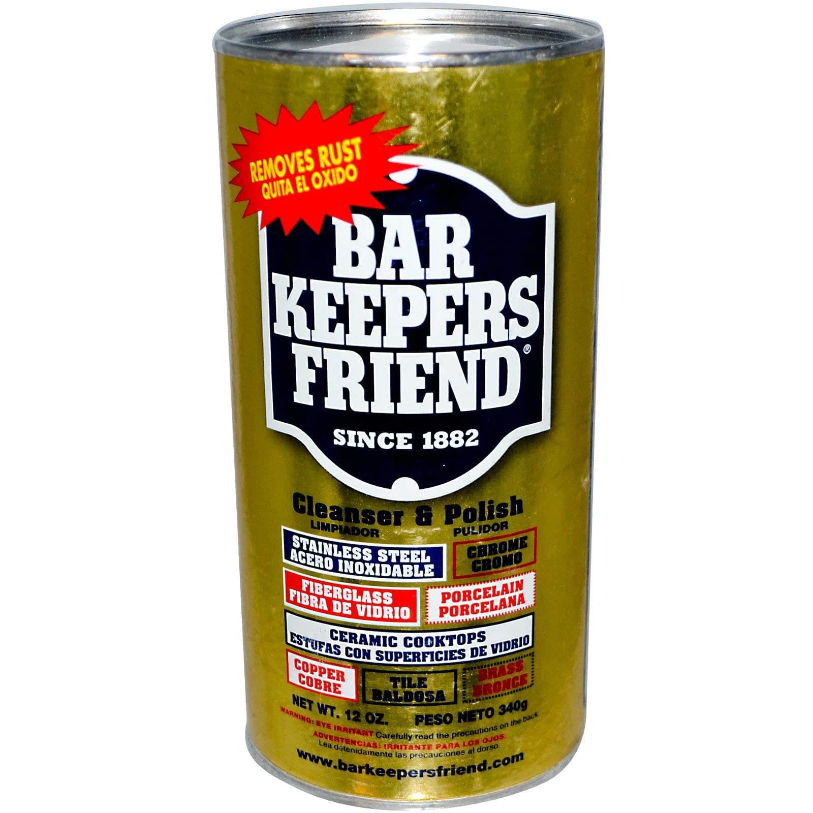 Bar Keepers Friend All-Purpose Cleaner & Polish 36 oz (1.02 kg) | Removes Rust, Tarnish & Mineral Deposits - main product image