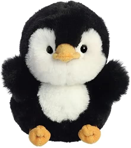 Aurora Peewee Penguin Rolly Pet Stuffed Animal 11 cm (4.5 x 4 x 5 inches) | Soft Polyester Toy for Kids thumbnail 1