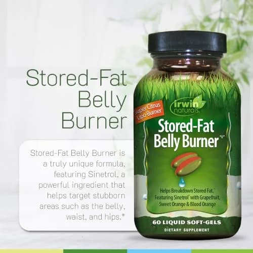 Irwin Naturals Stored-Fat Belly Burner Fat Metabolism | 60 Liquid Soft-Gels for Targeted Belly & Hip Fat | BioPerine Enhanced thumbnail 5