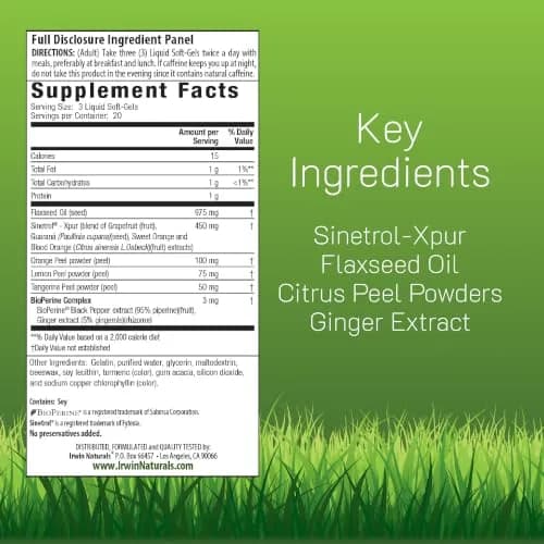 Irwin Naturals Stored-Fat Belly Burner Fat Metabolism | 60 Liquid Soft-Gels for Targeted Belly & Hip Fat | BioPerine Enhanced thumbnail 2