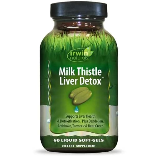 Irwin Naturals Milk Thistle Liver Detox Supplement | 60 Softgels for Liver Support & Detox thumbnail 1