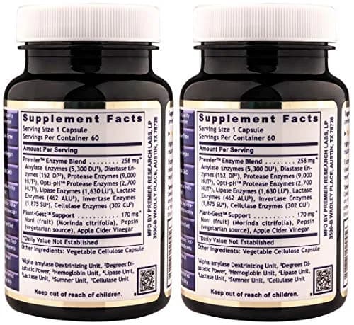 Premier Research Labs Premier Digest 60 Capsules | Vegetarian Digestive Support for Adults thumbnail 3