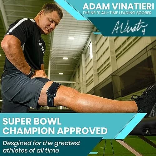 Vive IT Band Strap - Iliotibial Band Compression Wrap - Outside of Knee - 1 Count (Black) thumbnail 3