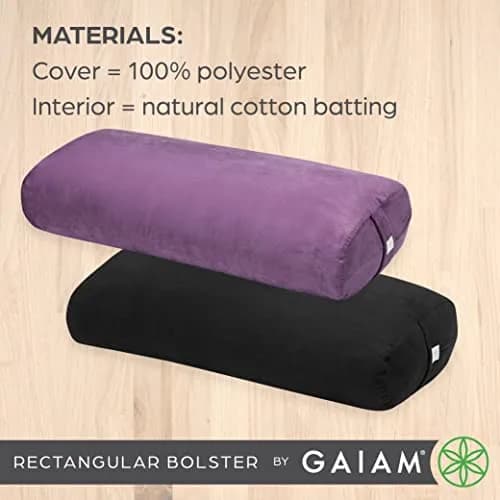 Gaiam Yoga Bolster Pillow Supportive Cushion for Restorative Yoga | Teal thumbnail 6