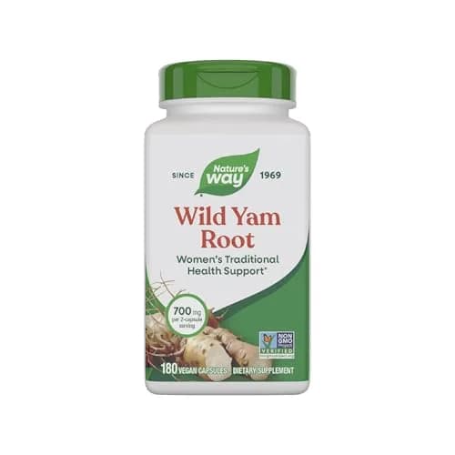 Nature's Way Wild Yam Root Capsules 180 Count (90 Servings) | Traditional Women's Health Support thumbnail 1