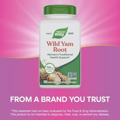 Nature's Way Wild Yam Root Capsules 180 Count (90 Servings) | Traditional Women's Health Support thumbnail 5