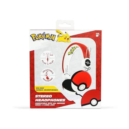 OTL Technologies Pokemon Poke Ball On-Ear Wired Headphones | 20 KHz Frequency Response thumbnail 4