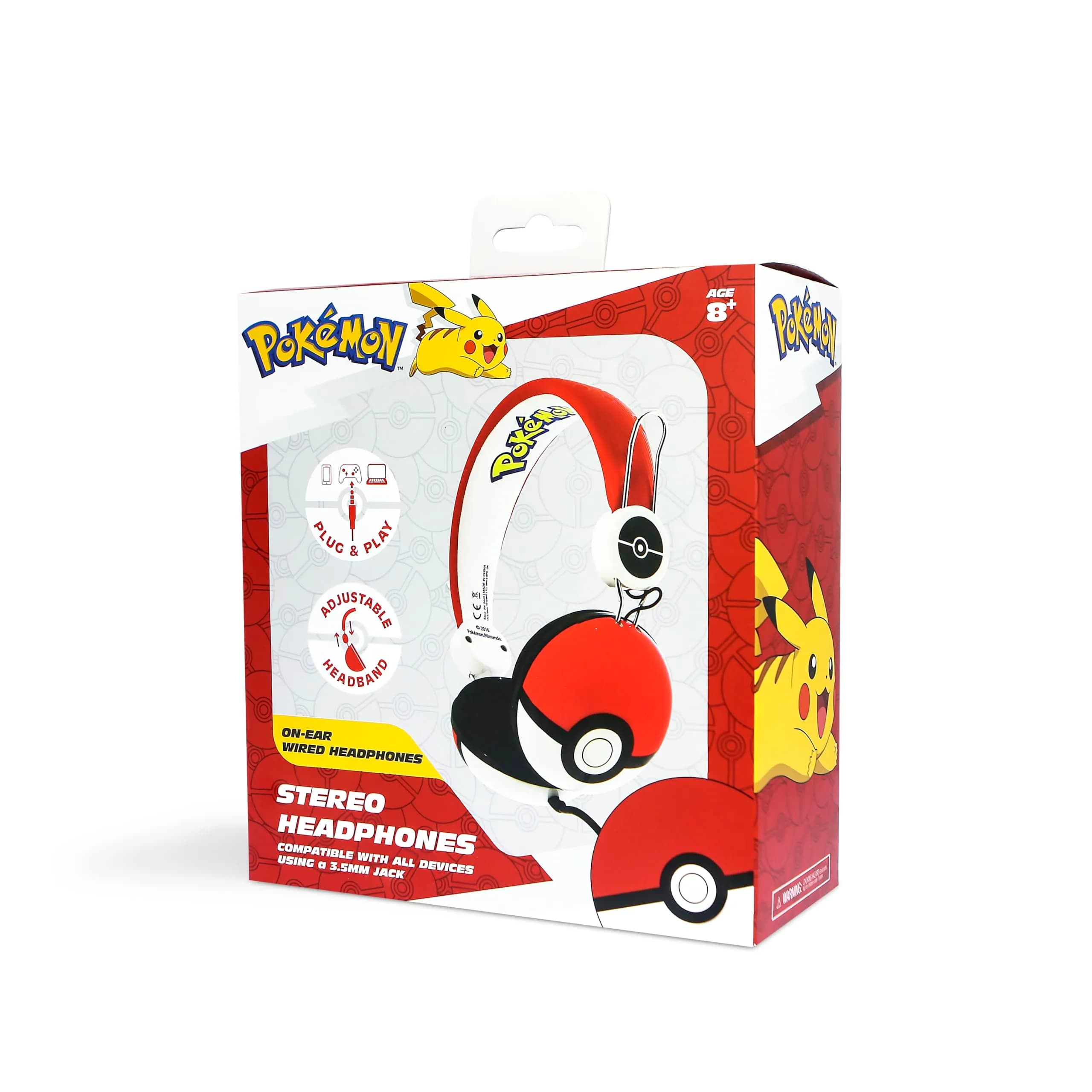 OTL Technologies Pokemon Poke Ball On-Ear Wired Headphones | 20 KHz Frequency Response - view 2