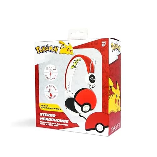 OTL Technologies Pokemon Poke Ball On-Ear Wired Headphones | 20 KHz Frequency Response thumbnail 2