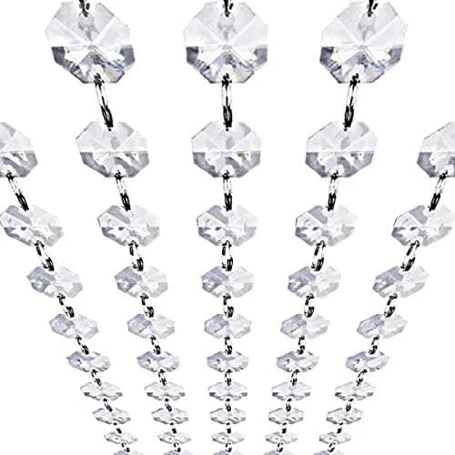 KinHom Crystal Acrylic Gems Bead Garland Strands 4.88 m (16 ft) | Elegant Decor for Parties & Home thumbnail 1