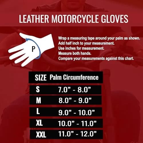 Jackets 4 Bikes Perforated Black Leather Motorcycle Gloves Small | Premium Aniline Goat Leather with Gel Palm Grip thumbnail 5