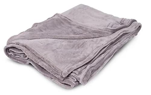BIRDROCK HOME Plush Throw Blanket Grey 90x90 | Ultra Soft Microfiber Couch & Travel thumbnail 1