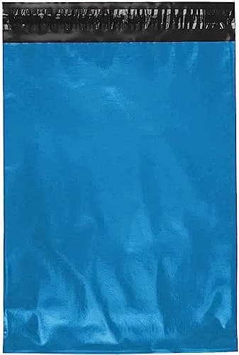 iMBAPrice Poly Mailers Shipping Envelopes Bags, 10 x 13 - inches, 100 Bags (Blue) | Self-Seal, Weather & Puncture Resistant thumbnail 2