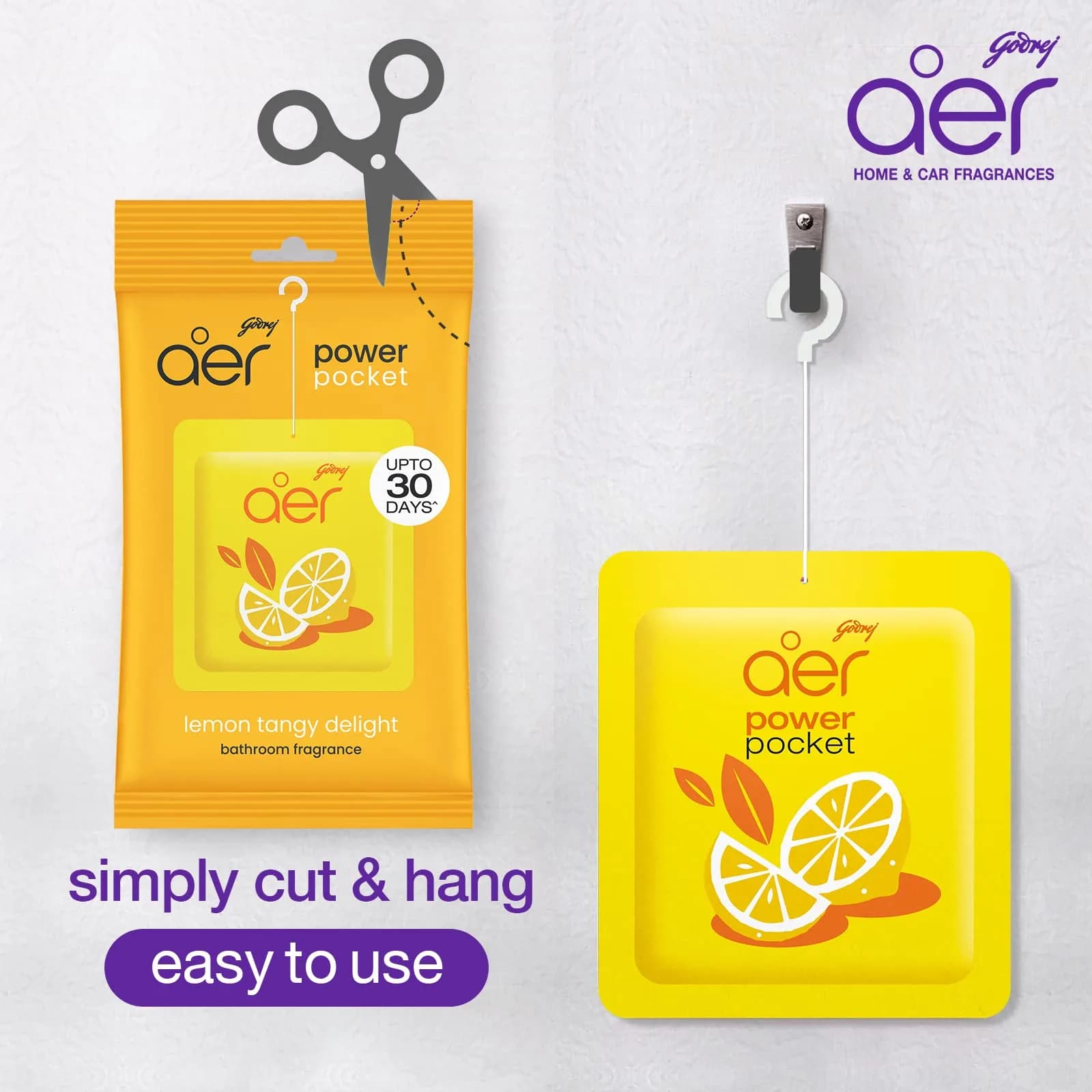 Godrej aer Pocket Bathroom Fragrance Berry Gel 30g (1.05 oz) Pack | Odour Neutralizer for 30 Days - view 5