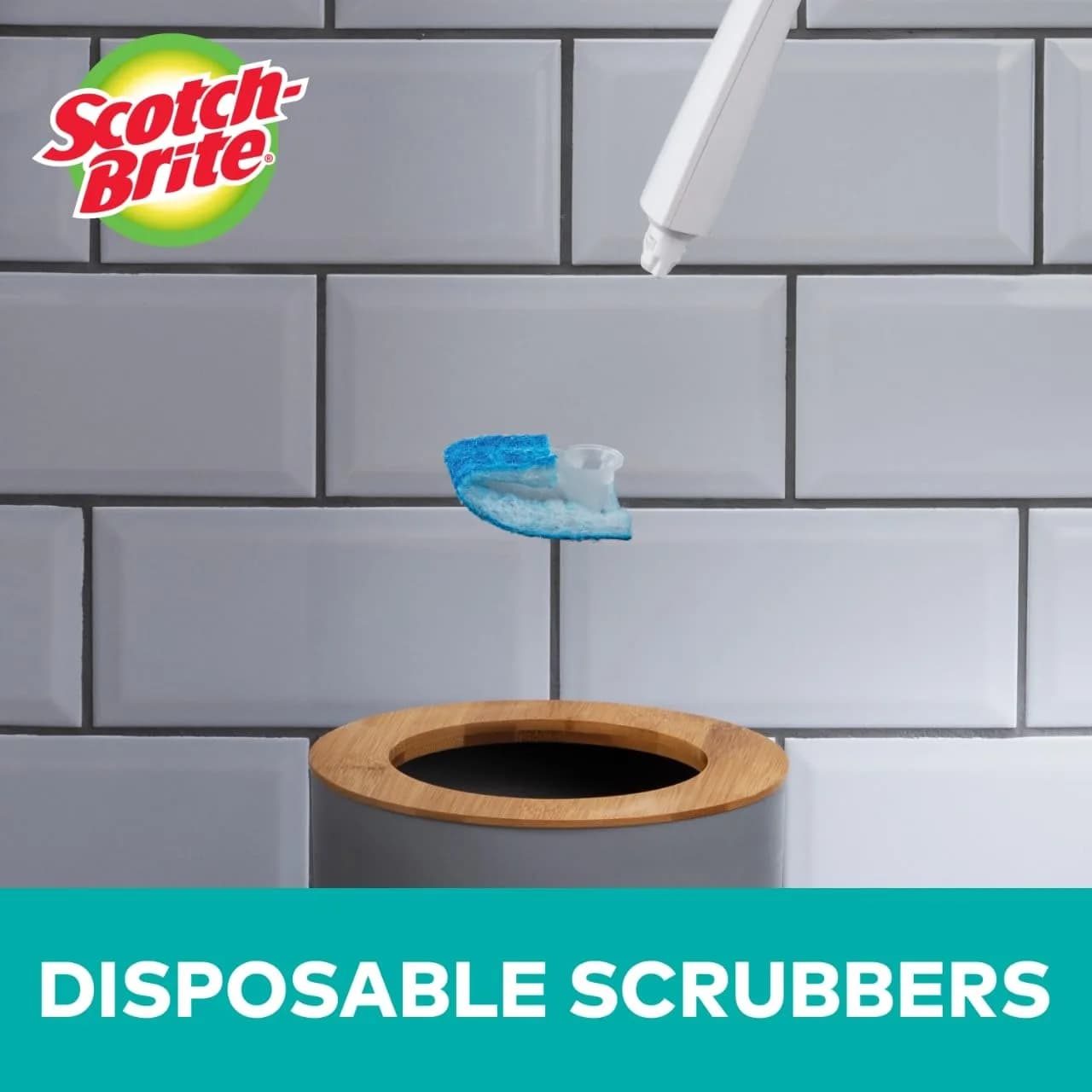Scotch-Brite Disposable Toilet Scrubber Starter Kit with 5 Refills | Built-in Bleach-Free Cleaner - view 5