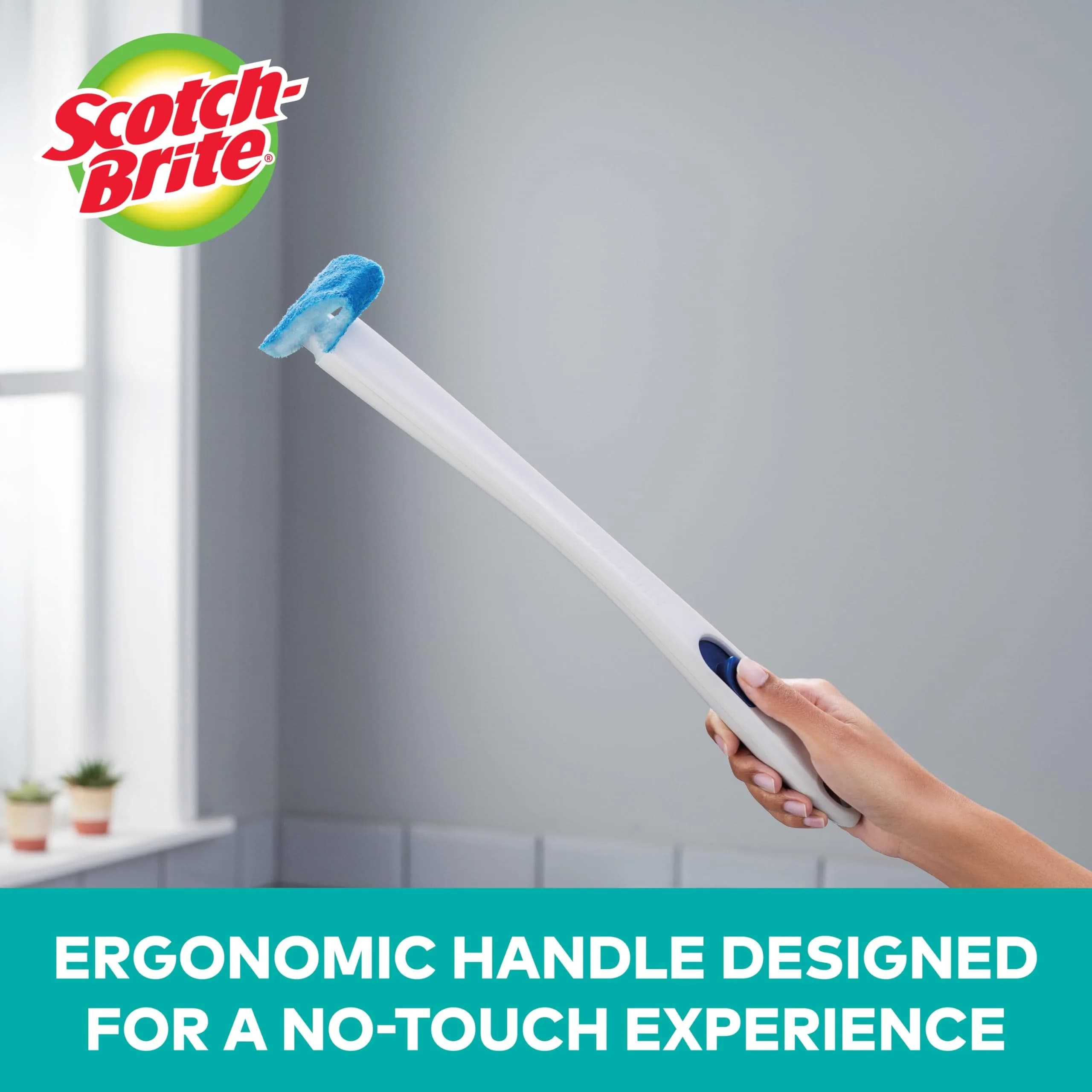 Scotch-Brite Disposable Toilet Scrubber Starter Kit with 5 Refills | Built-in Bleach-Free Cleaner - view 2