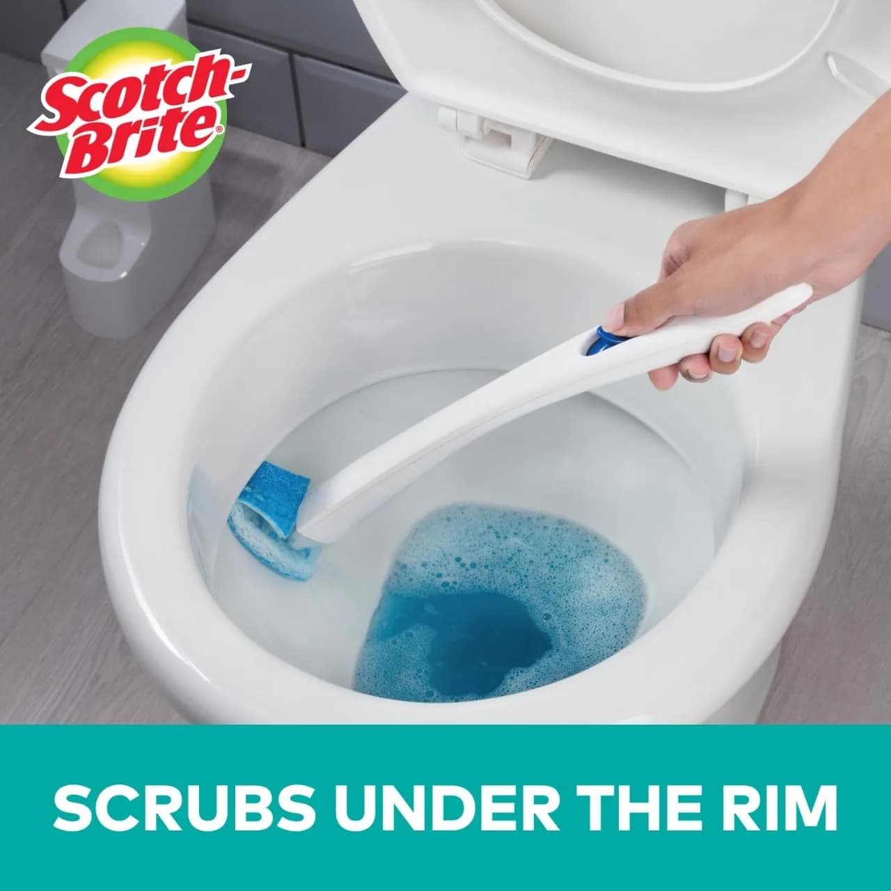 Scotch-Brite Disposable Toilet Scrubber Starter Kit with 5 Refills | Built-in Bleach-Free Cleaner - view 3