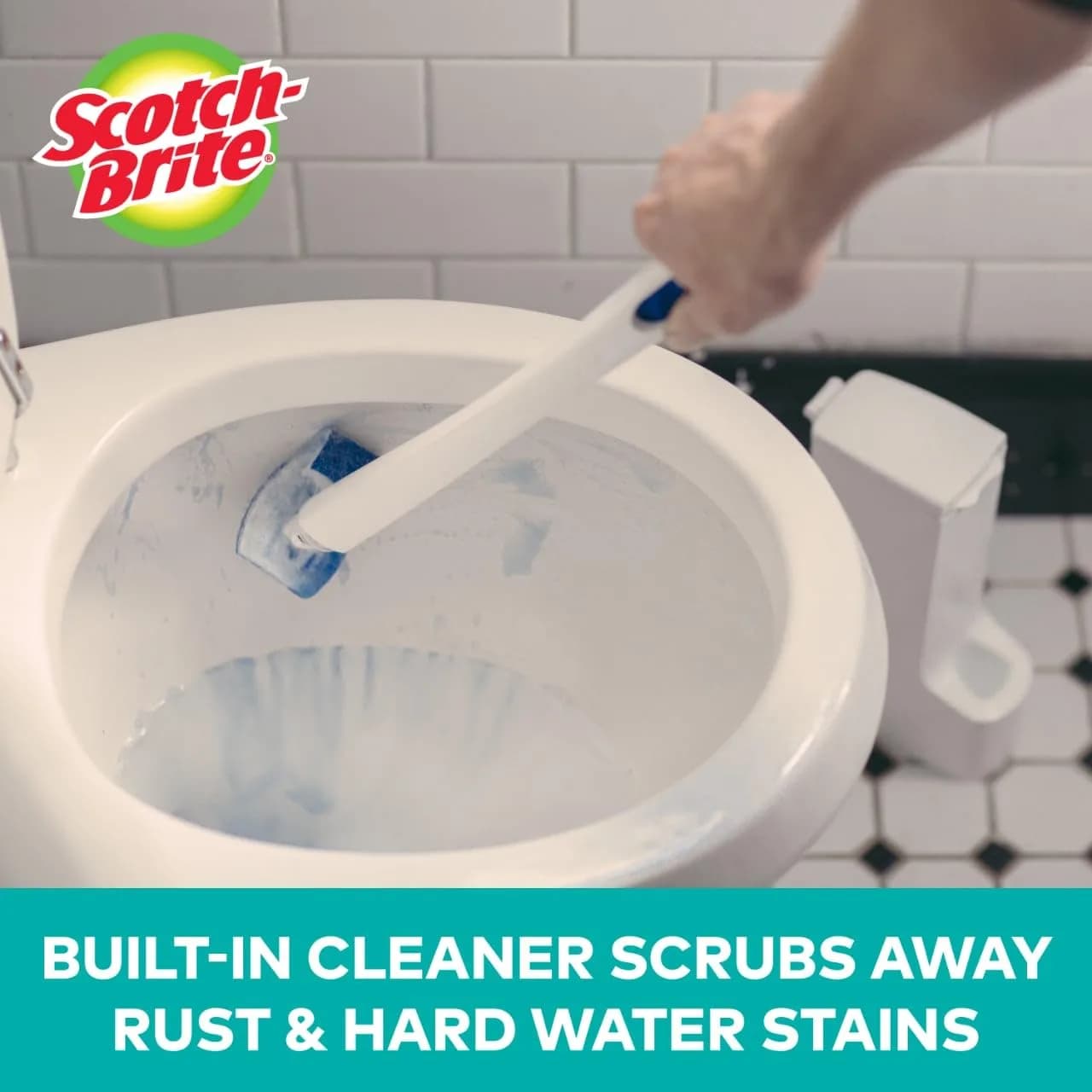 Scotch-Brite Disposable Toilet Scrubber Starter Kit with 5 Refills | Built-in Bleach-Free Cleaner - view 4