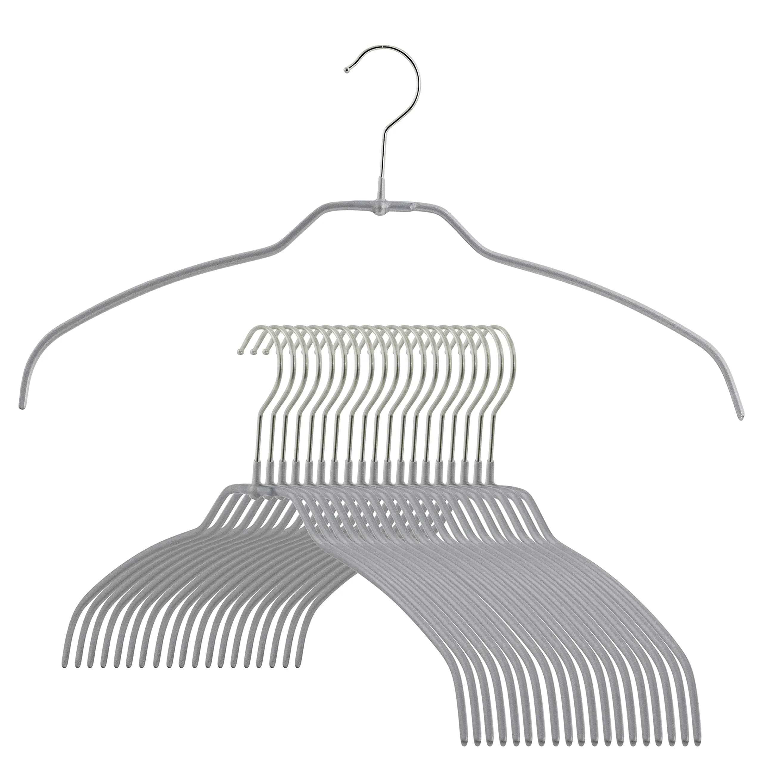MAWA Silhouette Ultra-Thin Series Non-Slip Space Saving Shirt Hanger 20 Pack | German Quality & Space Maximize