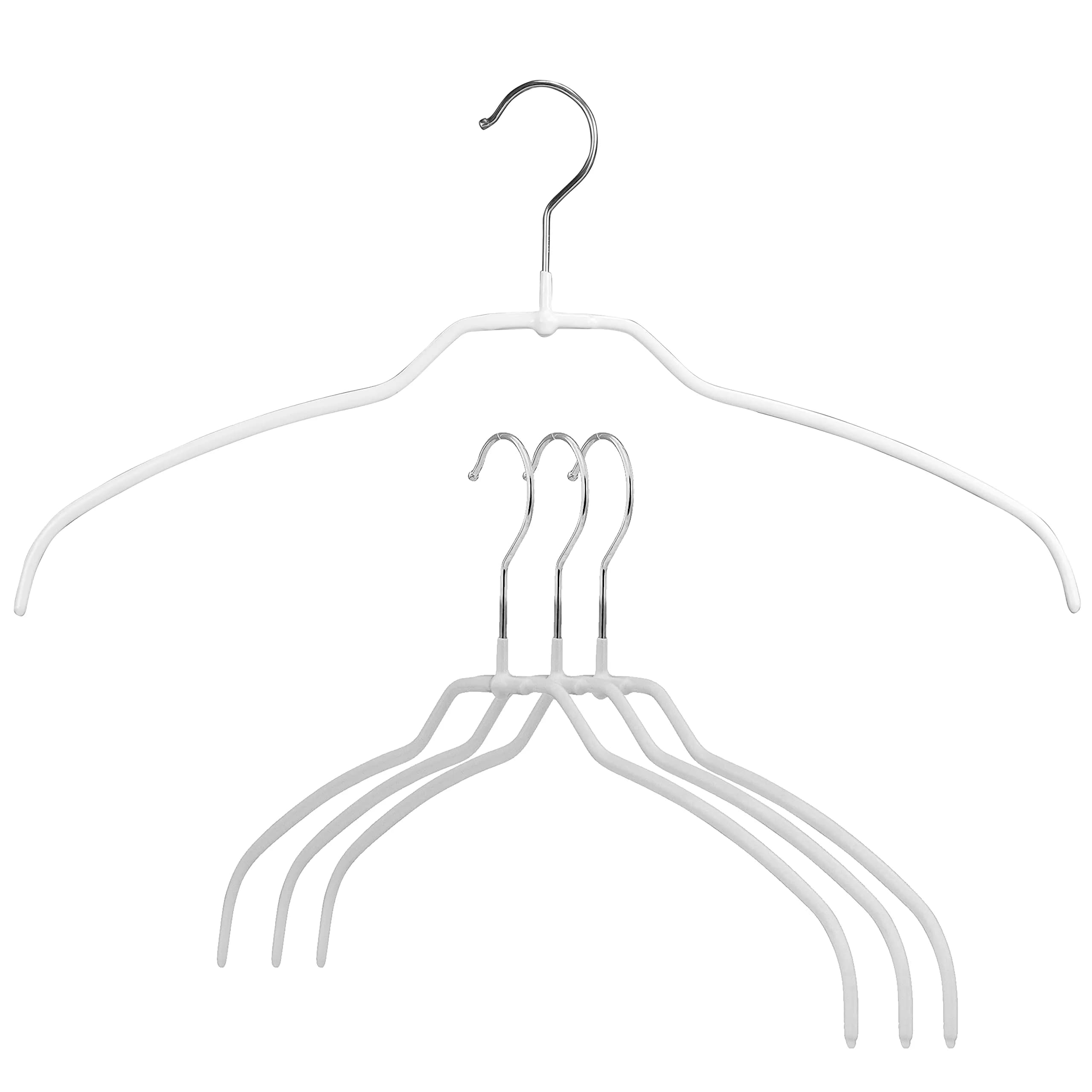 MAWA Silhouette Ultra-Thin Series Non-Slip Space Saving Shirt Hanger Pack of 4 | Supports Delicate Shirts & Dresses - main product image