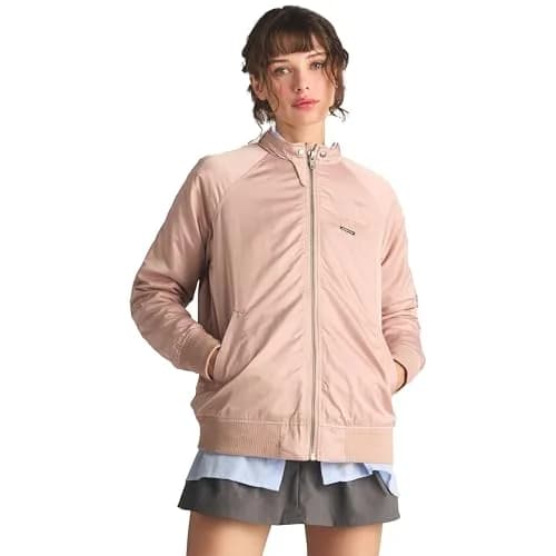 Members Only Iconic Boyfriend Jacket for Women with Satin Finish (Brush, Medium) | Oversized, Long Fit, Satin thumbnail 1