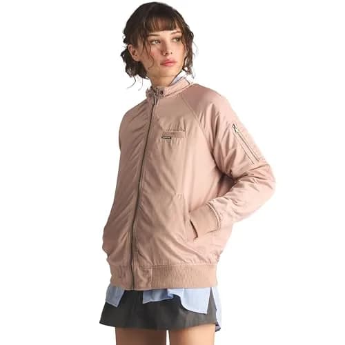 Members Only Iconic Boyfriend Jacket for Women with Satin Finish (Brush, Medium) | Oversized, Long Fit, Satin thumbnail 4