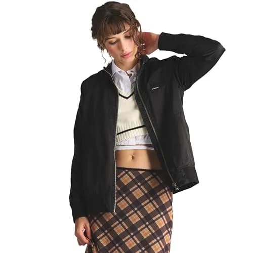 Members Only Iconic Boyfriend Jacket with Satin Finish (Black, Large) | Stylish, Durable & Easy to Maintain thumbnail 2