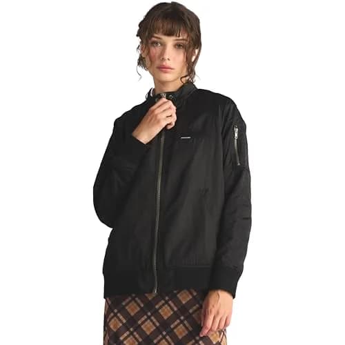 Members Only Iconic Boyfriend Jacket for Women with Satin Finish (Black, Medium) | Stylish, Durable & Easy to Maintain thumbnail 4