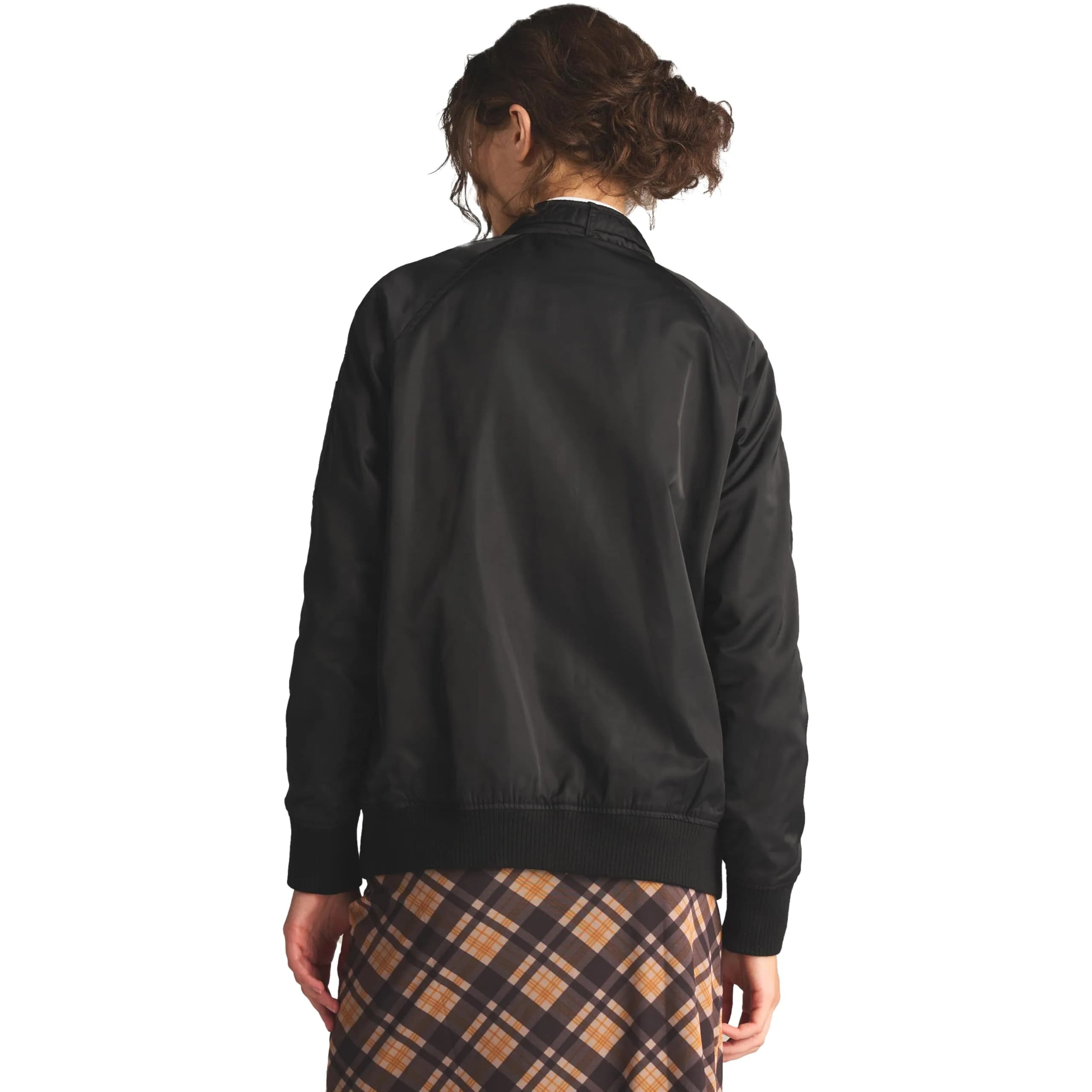 Members Only Iconic Boyfriend Jacket for Women with Satin Finish (Black, Small) | Relaxed Fit, Satin Look, Durable thumbnail 5