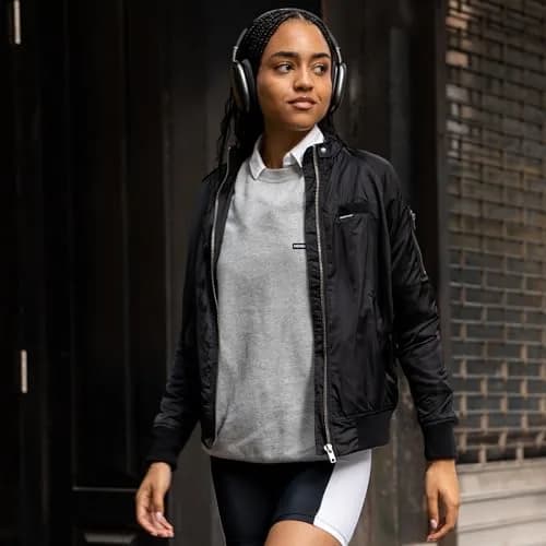 Members Only Iconic Boyfriend Jacket with Satin Finish (Black, X-Large) | Stylish, Durable & Easy to Maintain thumbnail 3