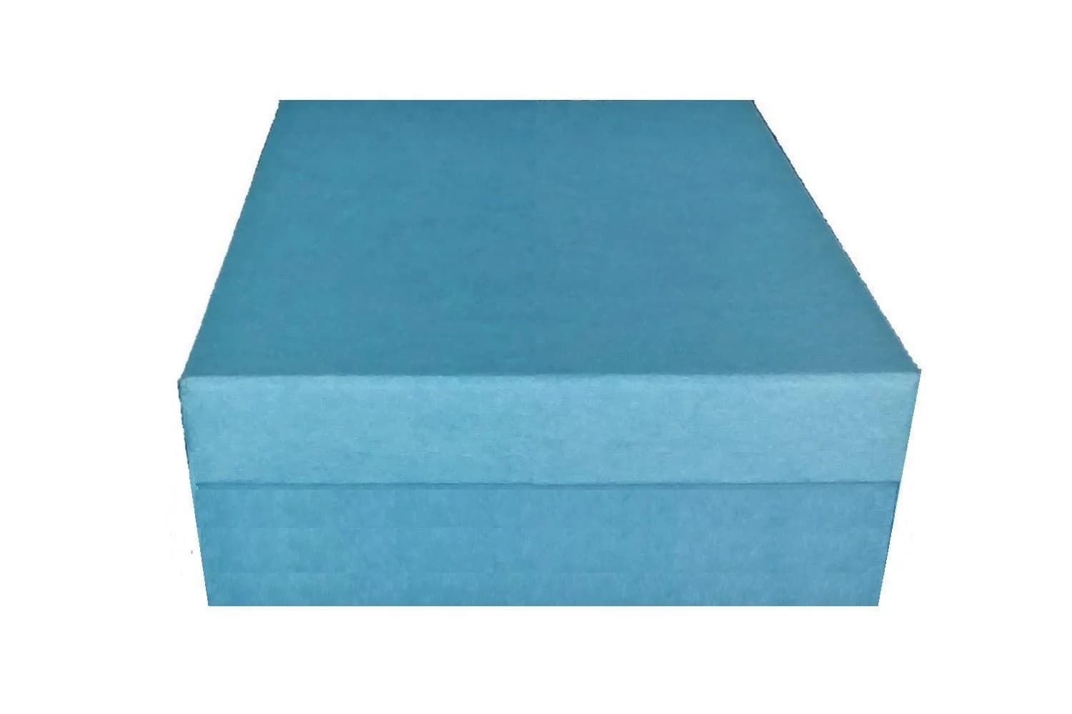 888 Display Light Pink Kraft Jewelry Boxes | Pack of 15, 3.5" x 3.5" x 0.875" (8.9cm x 8.9cm x 2.2cm) with Cotton Fill — Light Blue / 3 1/2" x 3 1/2" x 7/8"H