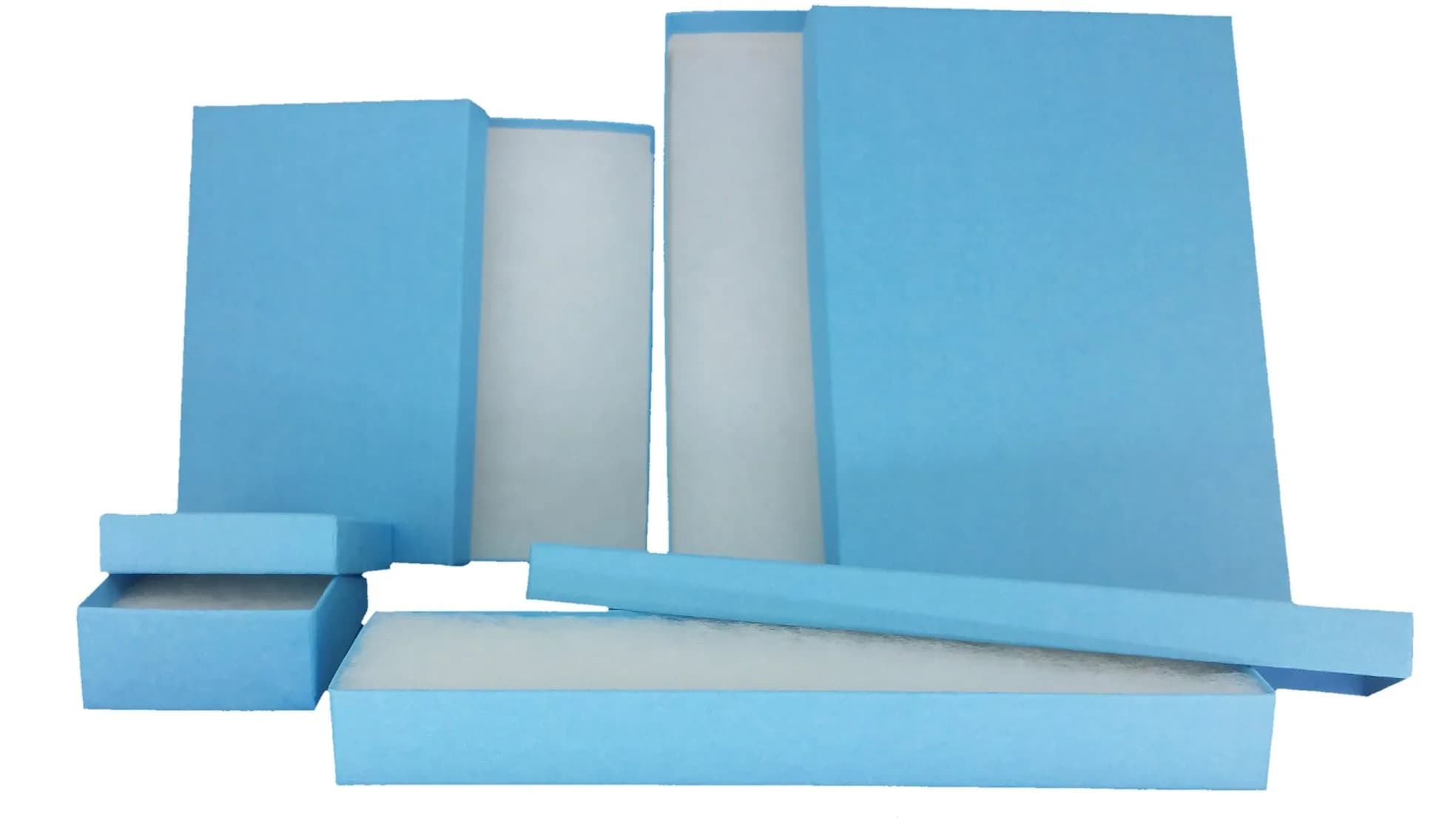 888 Display Light Blue Kraft Jewelry Boxes, 15 Count, 8.9cm (3.5") x 8.9cm (3.5") x 2.2cm (7/8") | USA-Sourced Gift Boxes for Jewelry - view 2