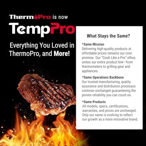 TempPro TP03B Digital Meat Thermometer with Backlight | Instant Read Cooking Thermometer for Grill, Smoker, BBQ, Oil, Candy, Bread, Coffee (156g / 5.5oz) thumbnail 9