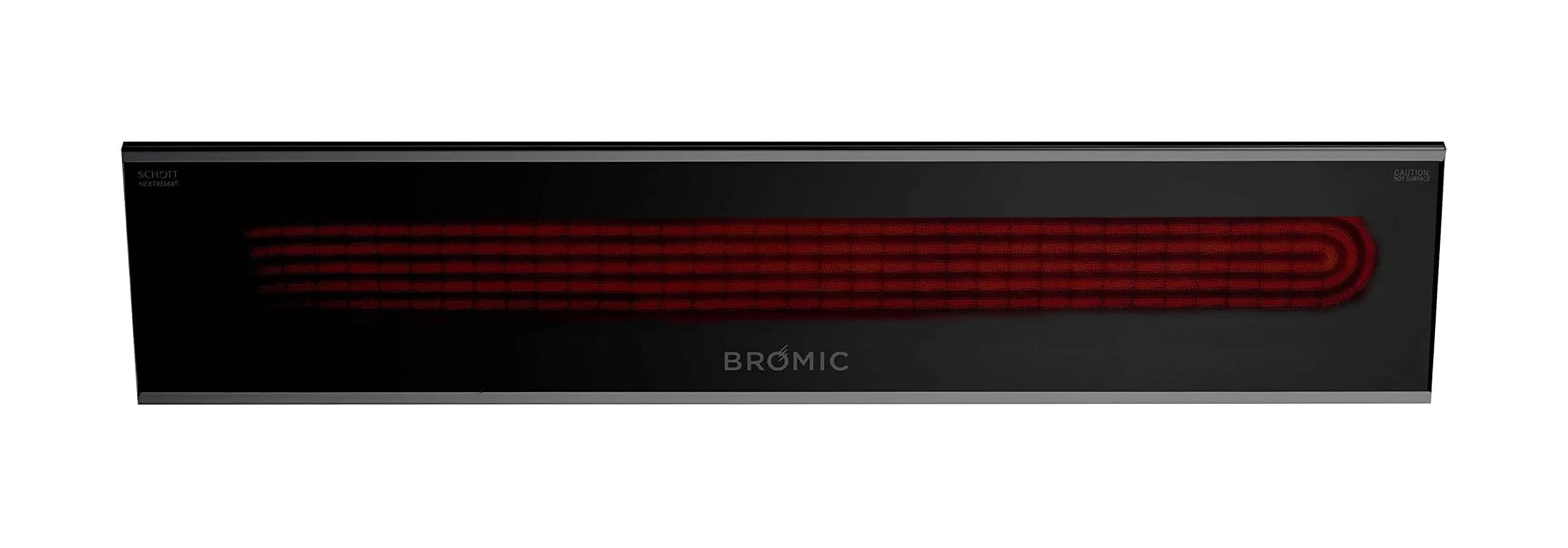 Bromic Platinum Smart Heat 2300W Electric Patio Heater - Radiant Infrared, 220V-240V, Black Finish