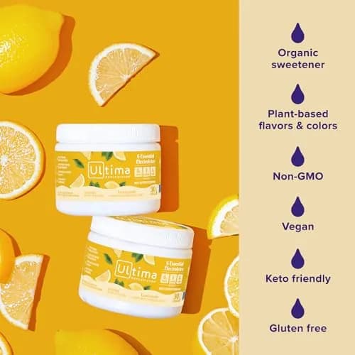 Ultima Replenisher Lemonade Electrolytes Powder 3.7 oz (105 g) | Zero Sugar Hydration thumbnail 5