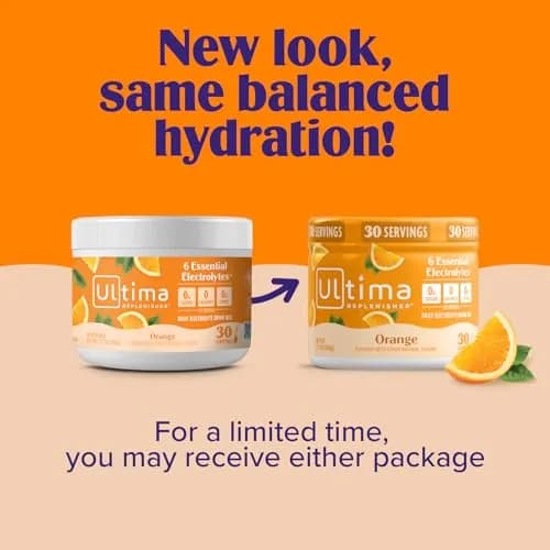 Ultima Replenisher Orange Electrolytes Powder 3.6 oz (102 g) | Zero Sugar Hydration with 6 Key Electrolytes thumbnail 4